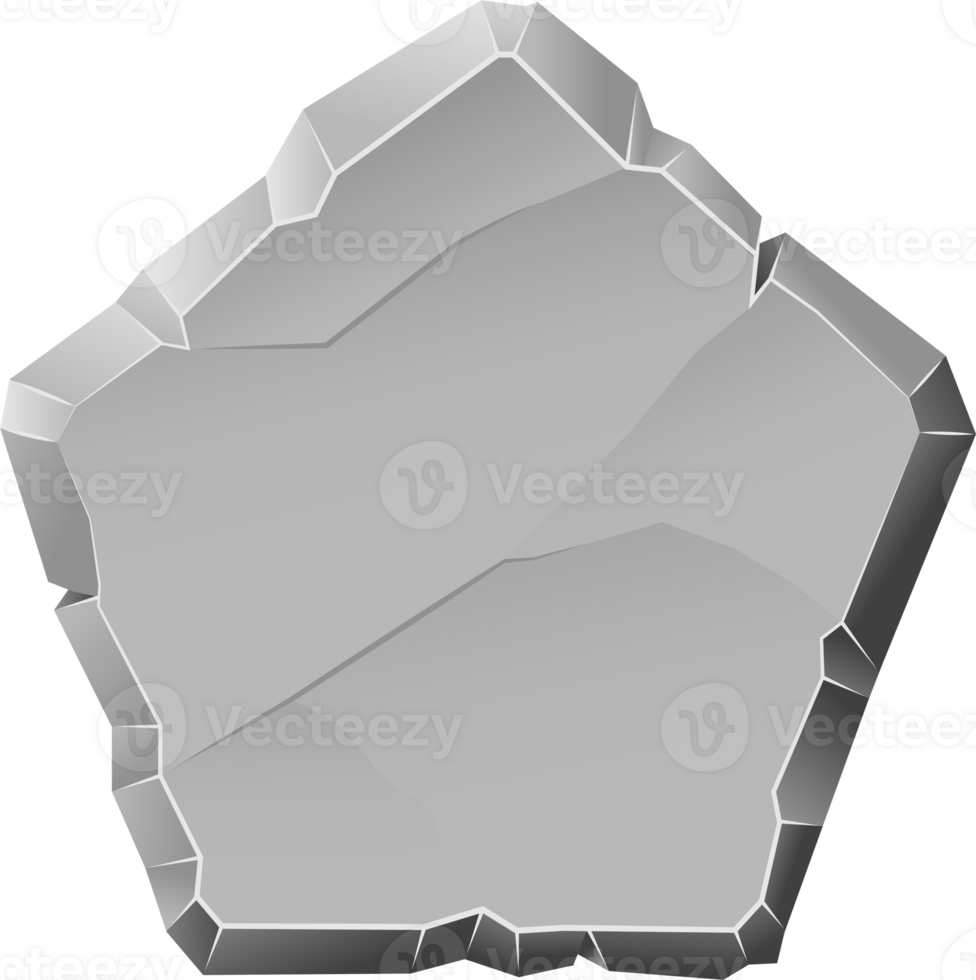 Stone menu board, rock button, gray stone banner, stone ui element png
