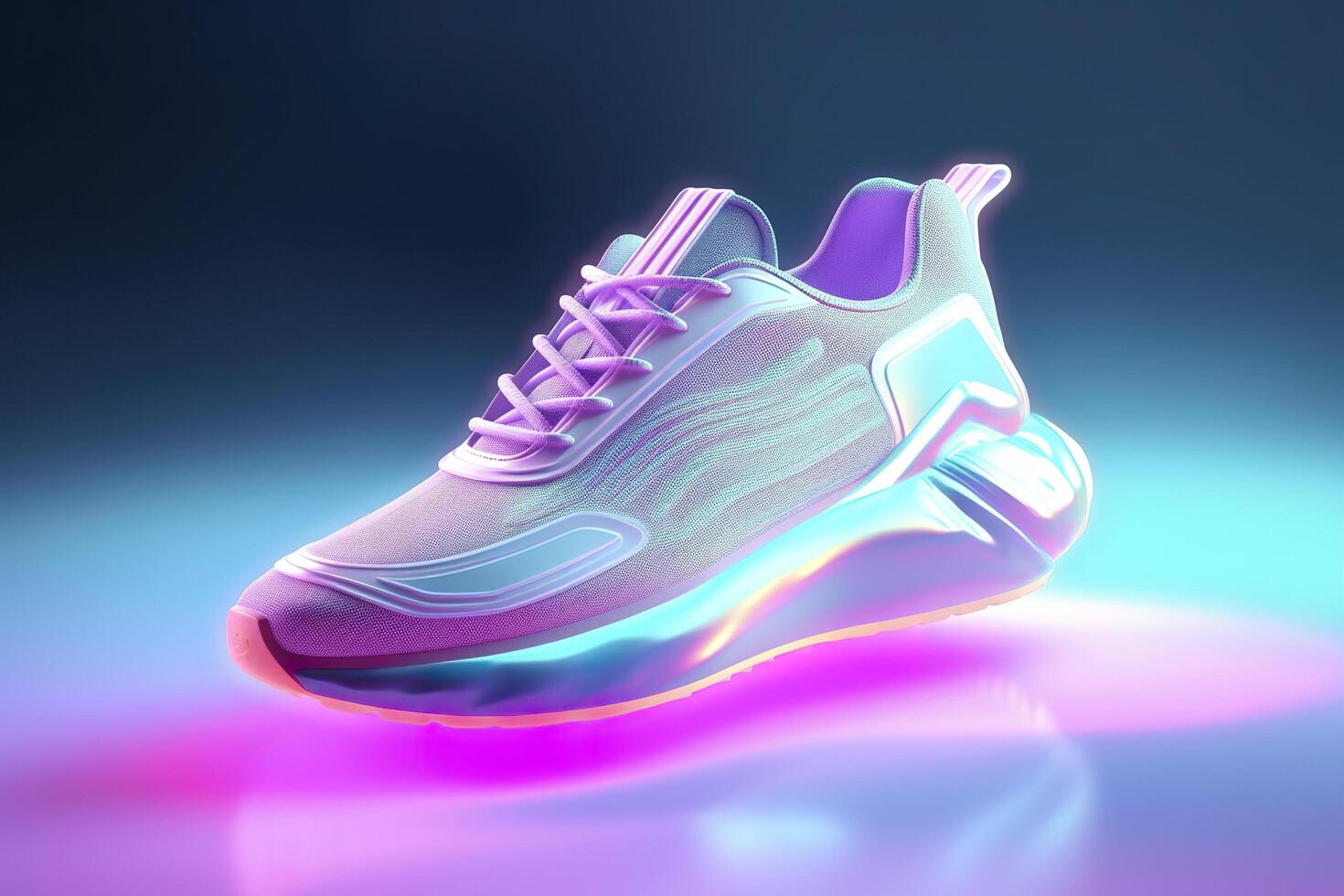 Futuristic fashion original sneakers. Future design of stylish