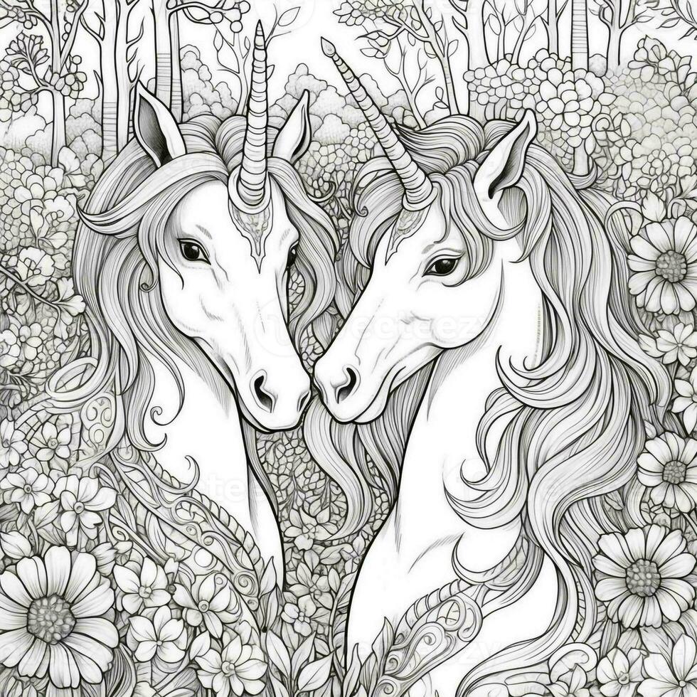 Unicorn Coloring Page photo