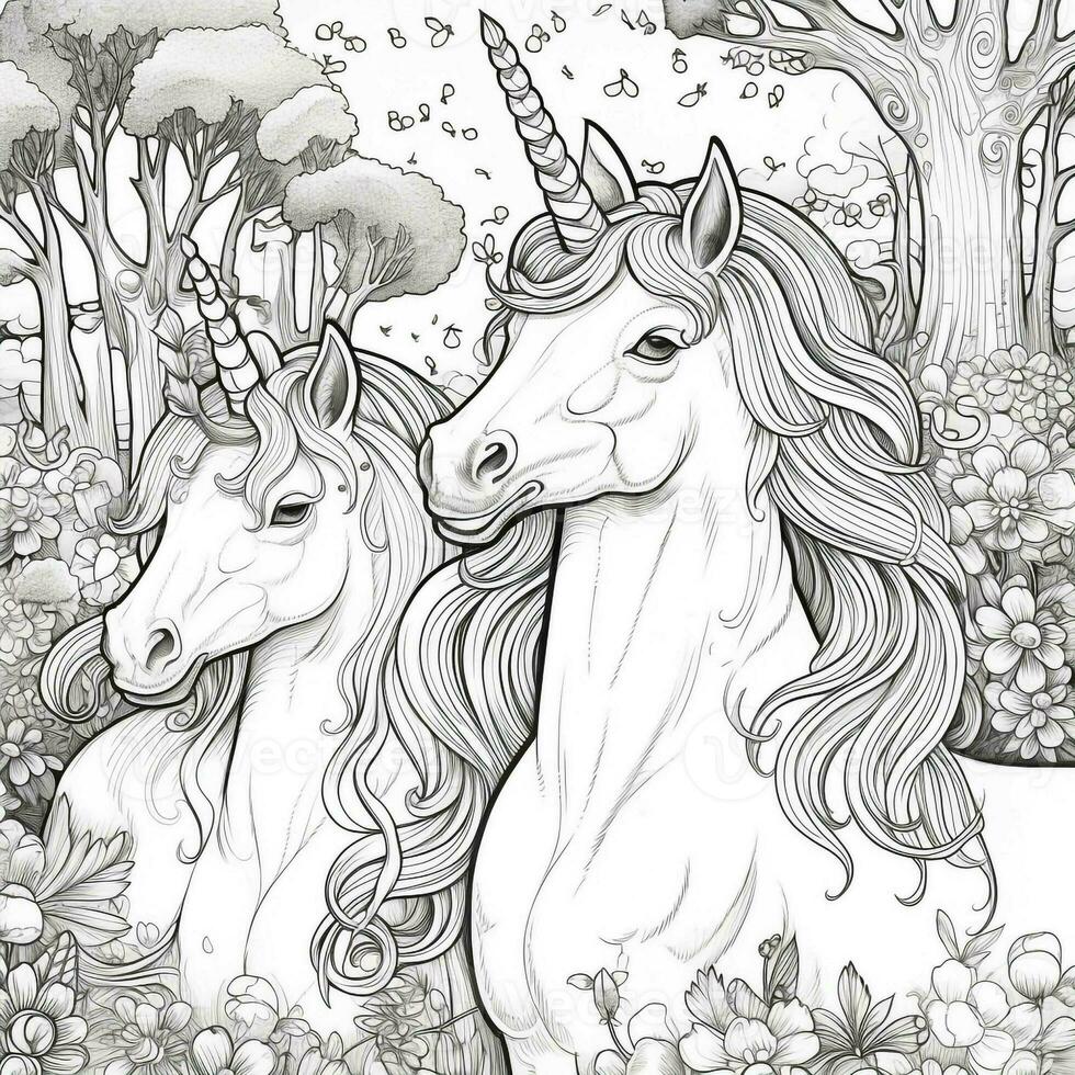 Unicorn Coloring Page photo