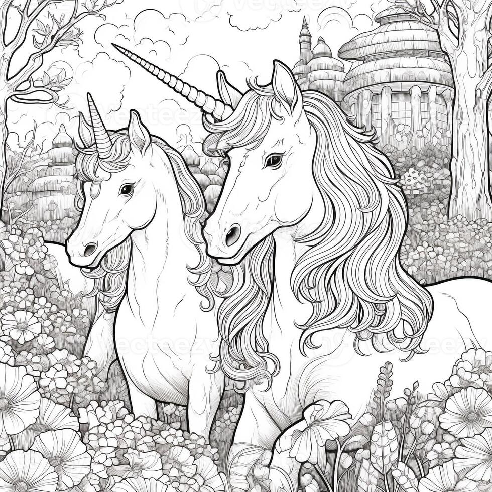 Unicorn Coloring Page photo