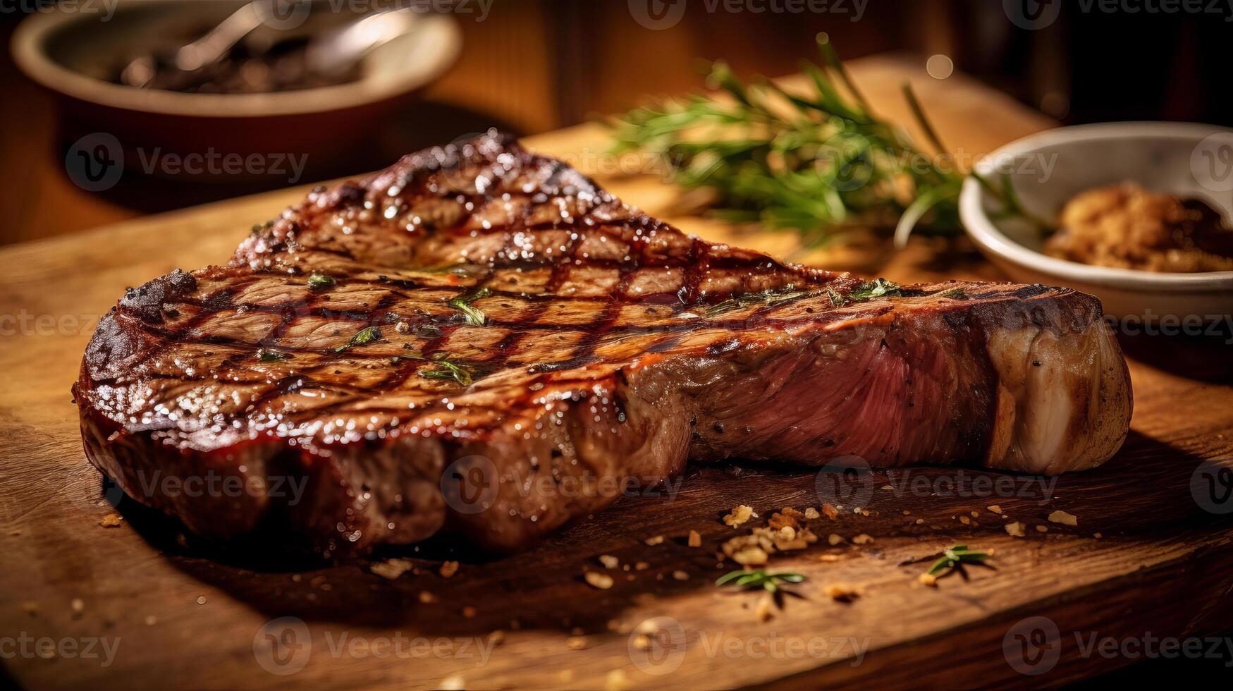 Porterhouse Steak is a delicious food. AI Generated. 26977903 Stock