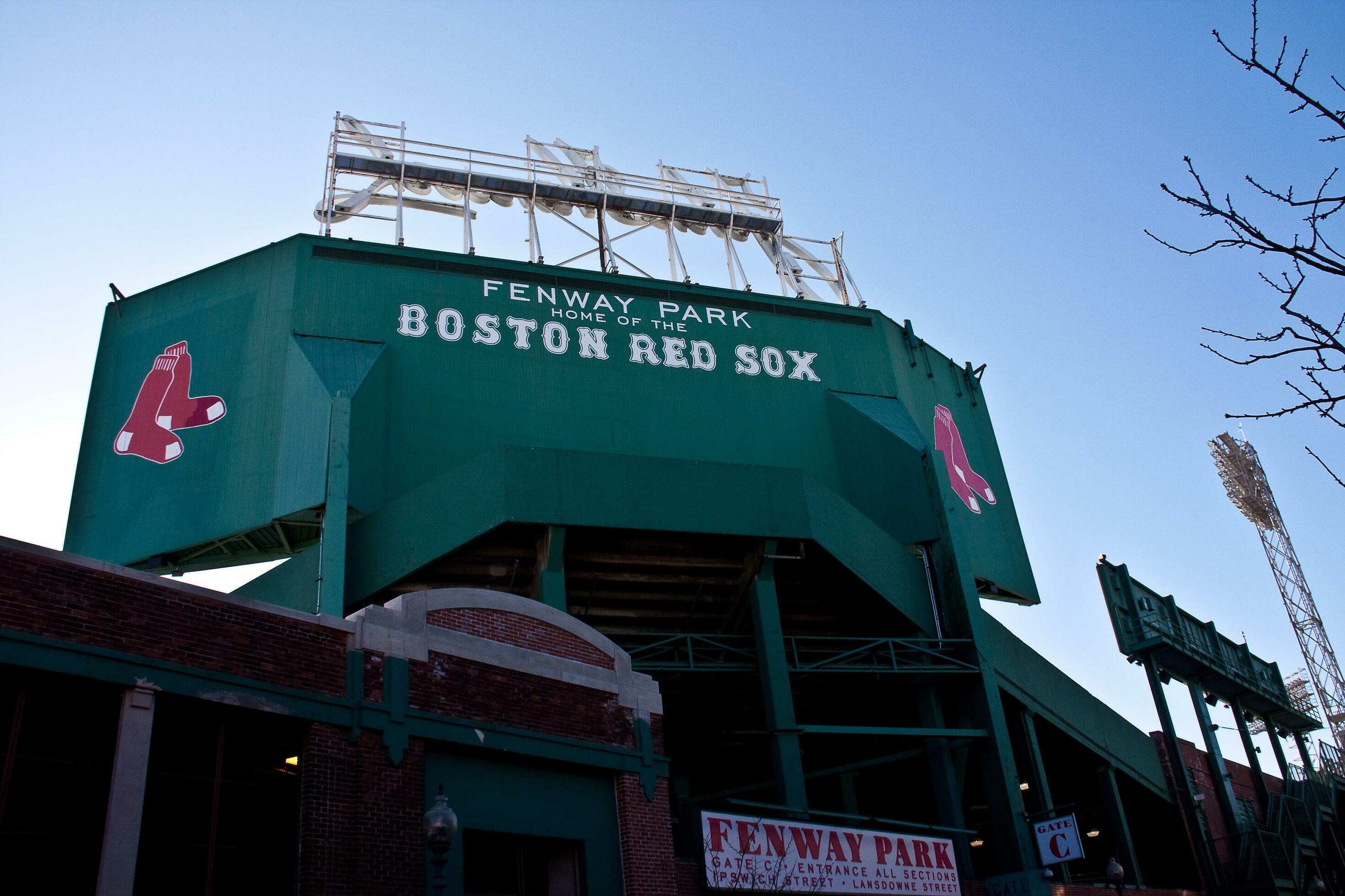Boston, MA, USA January 10 2010 View of Historic Fenway Park from the  outside street level 26978107 Stock Photo at Vecteezy