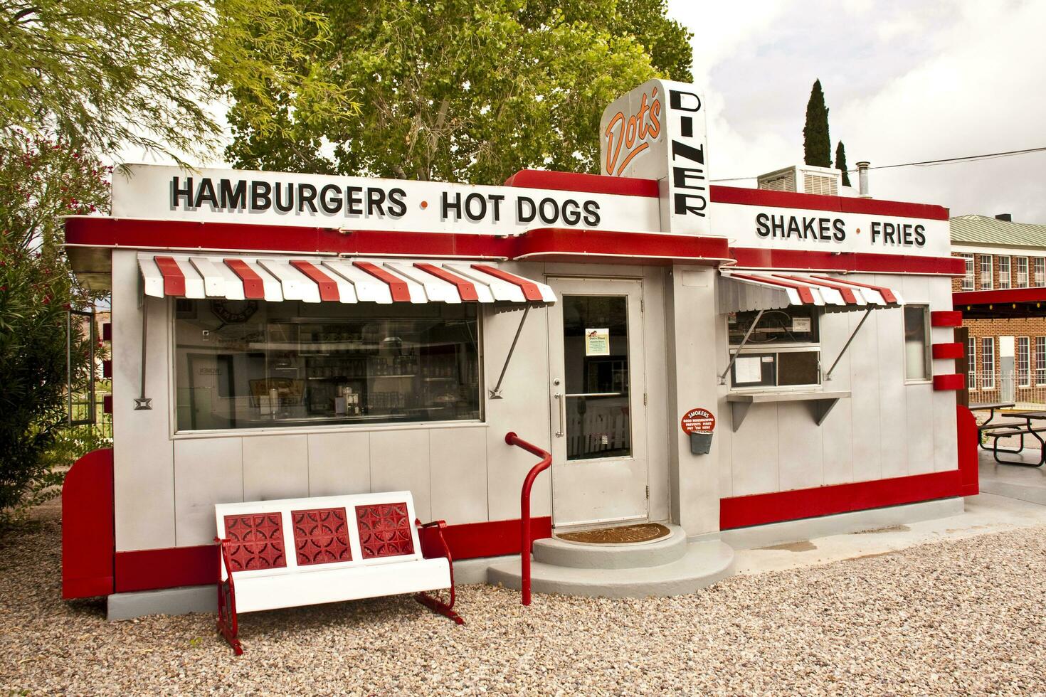 Bisbee, Arizona, July 31 2010 Dots diner a fixture in Bisbee located inside the Shady Dell RV Park photo