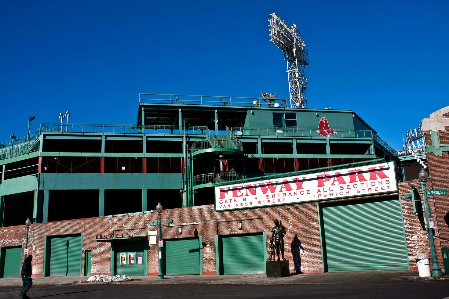 Boston, MA, USA January 10 2010 View of Historic Fenway park from the outside street level photo