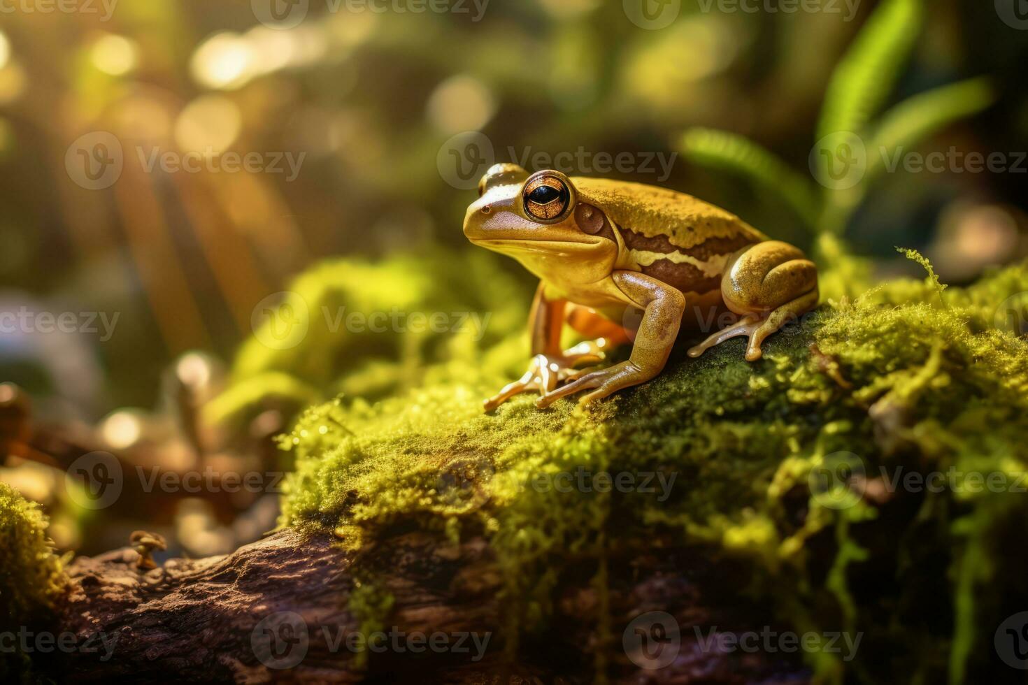 Frogs in nature, national geography, Wide life animals. AI Generated. photo