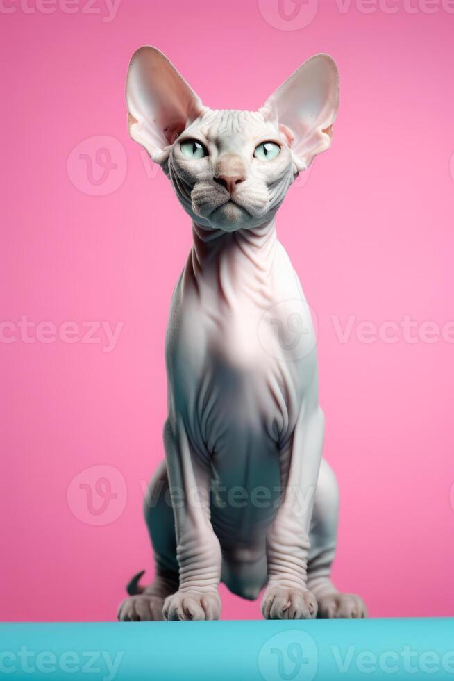 Very cute Sphynx in nature, national geography, Wide life animals. AI Generated. photo