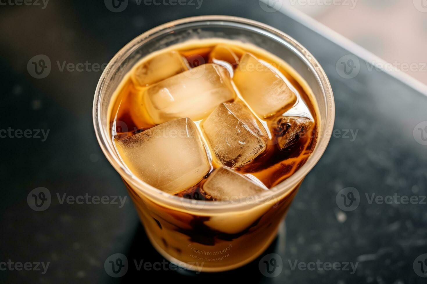 Close-up Vietnamese iced coffee, Coffee. AI Generated. photo