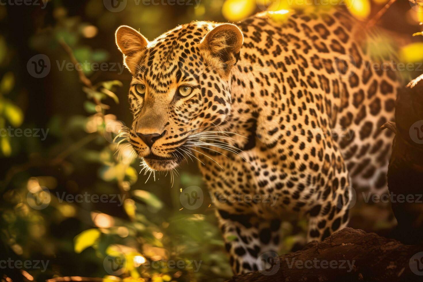 Leopard in nature, national geography, Wide life animals. AI Generated. photo