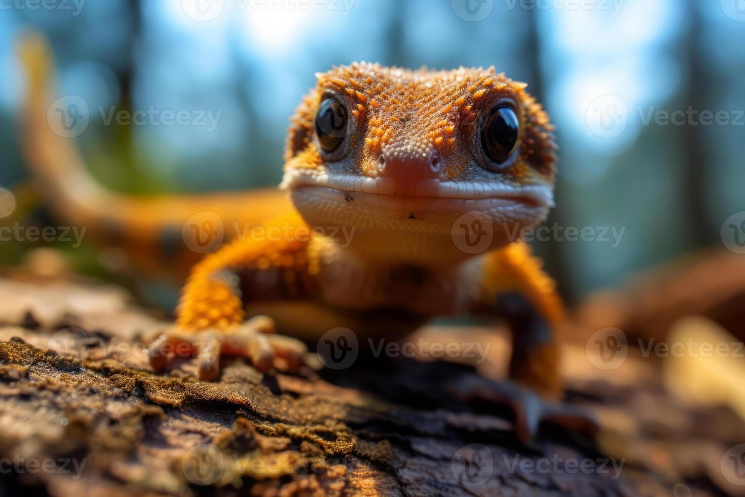 Newt in nature, national geography, Wide life animals. . photo