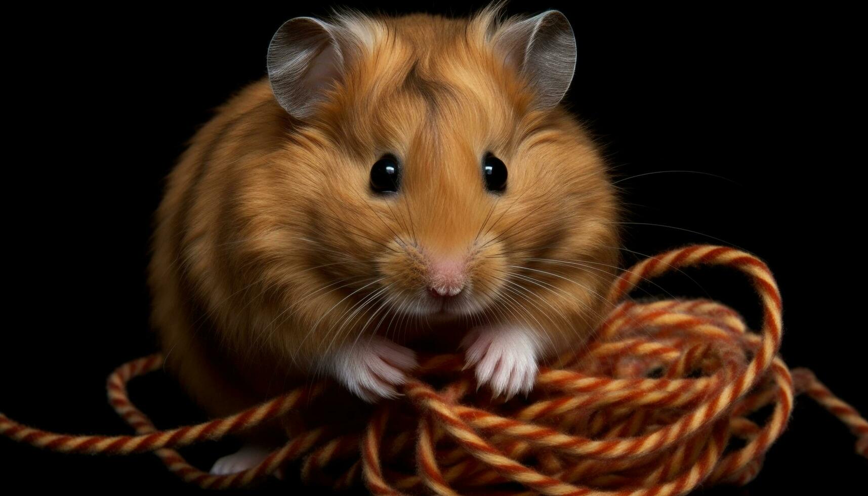 Fluffy small mammal with whiskers and fur generated by AI photo