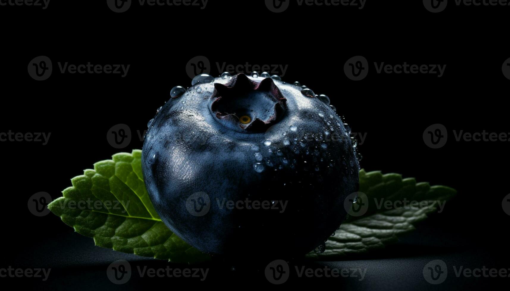 Freshness and nature reflected in ripe, wet, organic berry fruit generated by AI photo