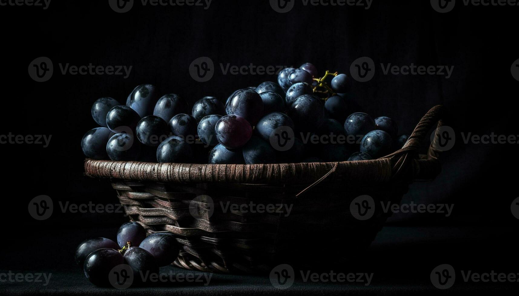 Freshness of nature bounty in a wicker basket, ripe and juicy generated by AI photo