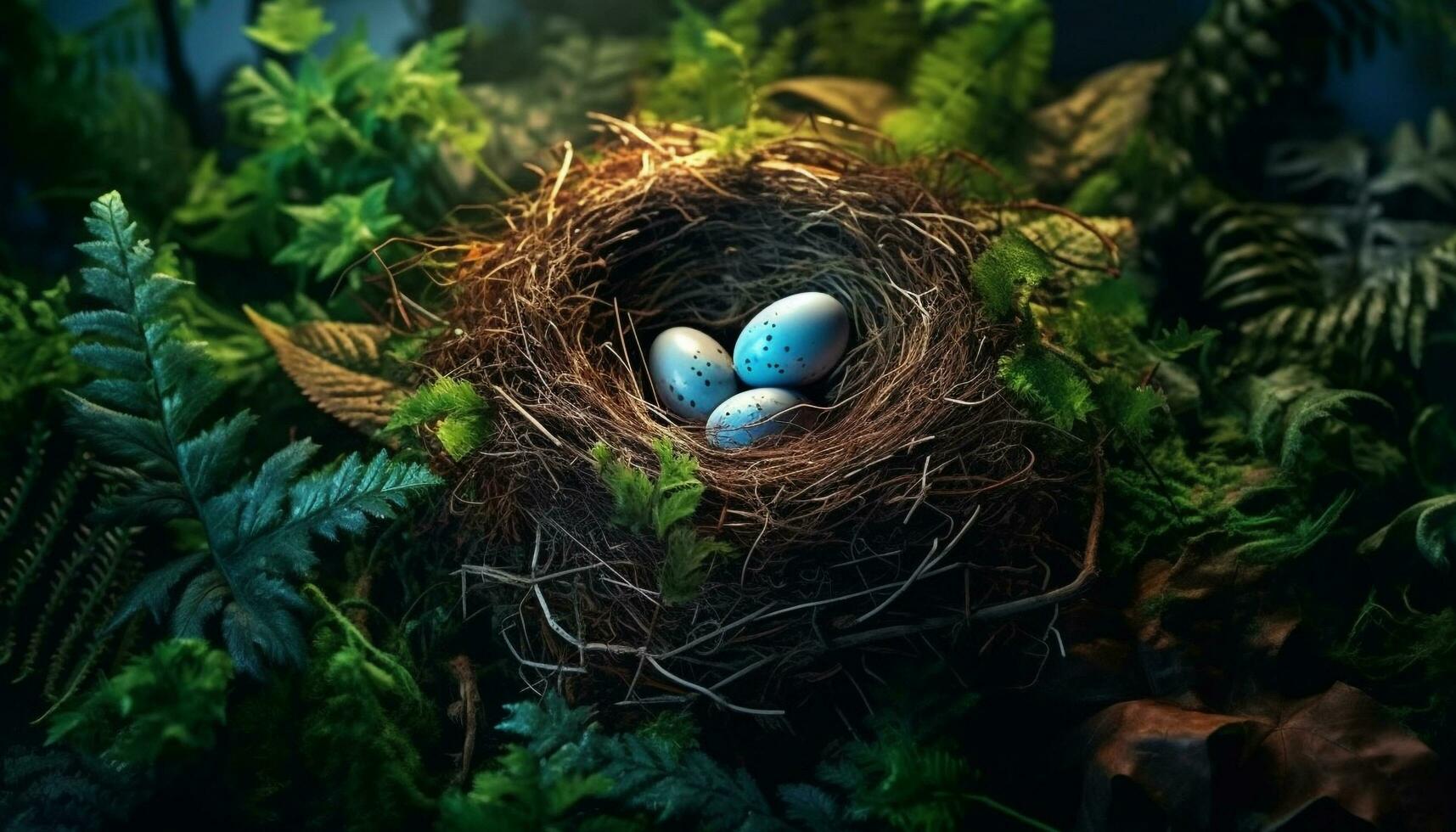 New life emerges in nature nest, a celebration of growth generated by AI photo