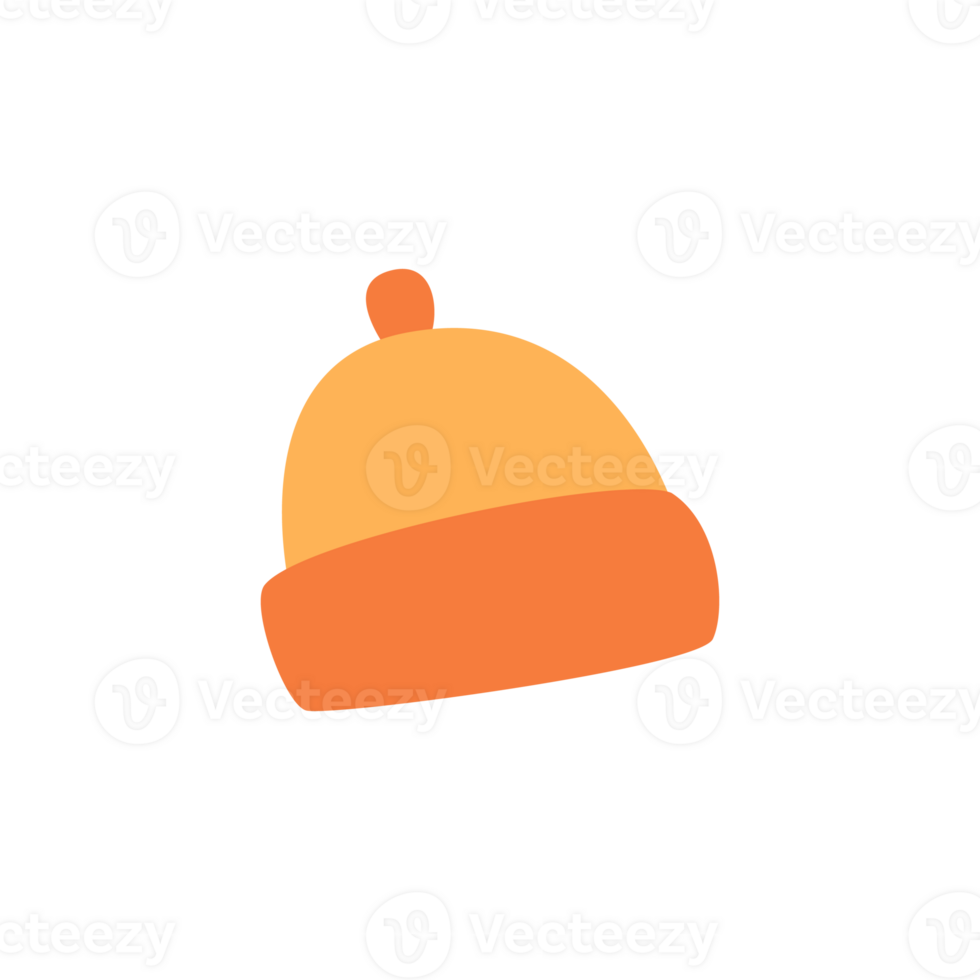 orange baby hat element png