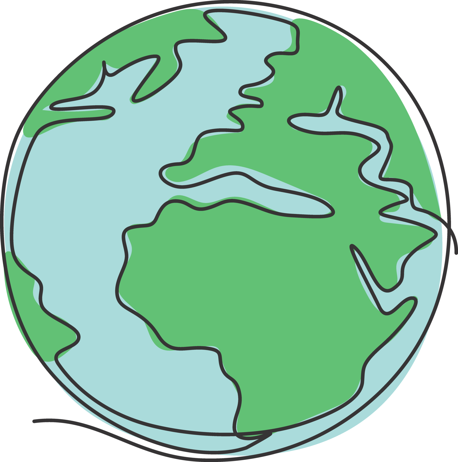 soltero continuo línea dibujo de esfera global tierra para logo etiqueta. mundo globo concepto