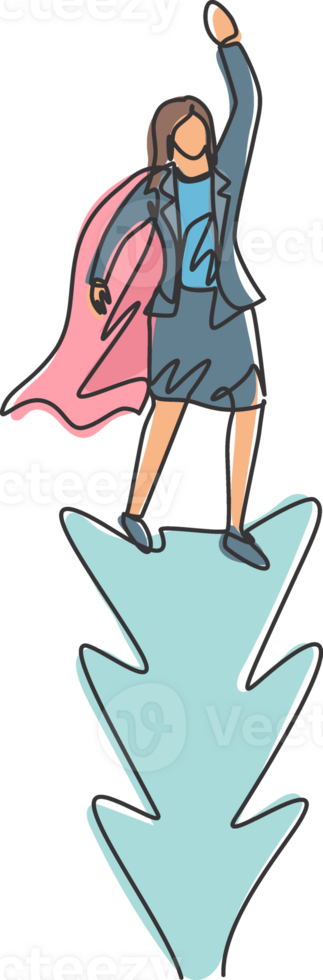 Single continuous line drawing young business woman bent over because work overload. Business time discipline and hard work metaphor concept. Dynamic one line draw graphic design illustration. png