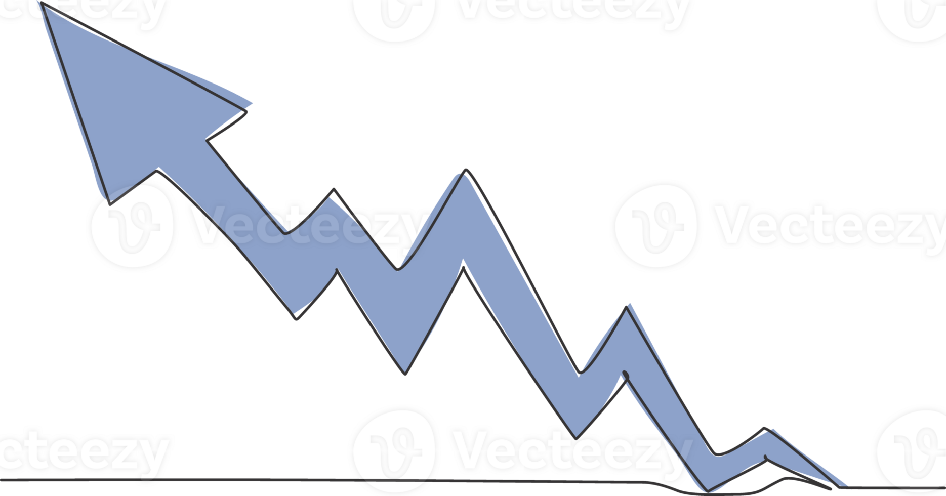 Single one line drawing of increasing sales market up graph symbol. Business financial market growth sign minimal concept. Modern continuous line draw design graphic illustration png