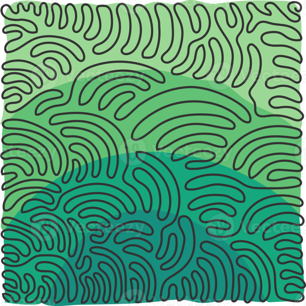 Continuous one line drawing hand drawn single square, blank drawing frame isolated on , black scribble lines. Swirl curl style. Single line draw design graphic illustration png