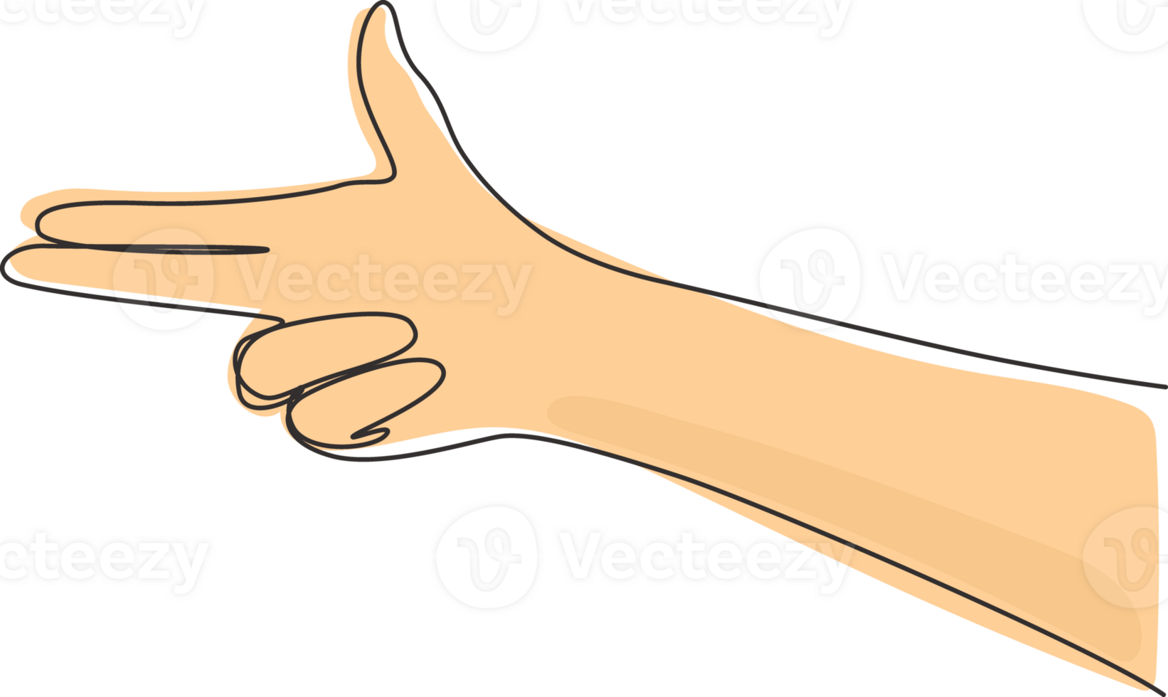 continu un ligne dessin main faire des gestes Feu pistolet arme avec des doigts, visée tirer symbole. main fabrication pistolet geste. main coup signe ou symbole. armes par main. Célibataire ligne dessiner conception graphique png