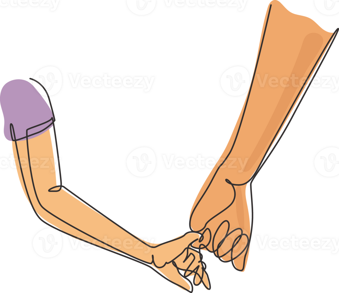 Continuous one line drawing dad holding hands daughter with love. Father and little cute daughter playing together. I love you Dad. Daddy and Family Day Concept. Single line draw design graphic png