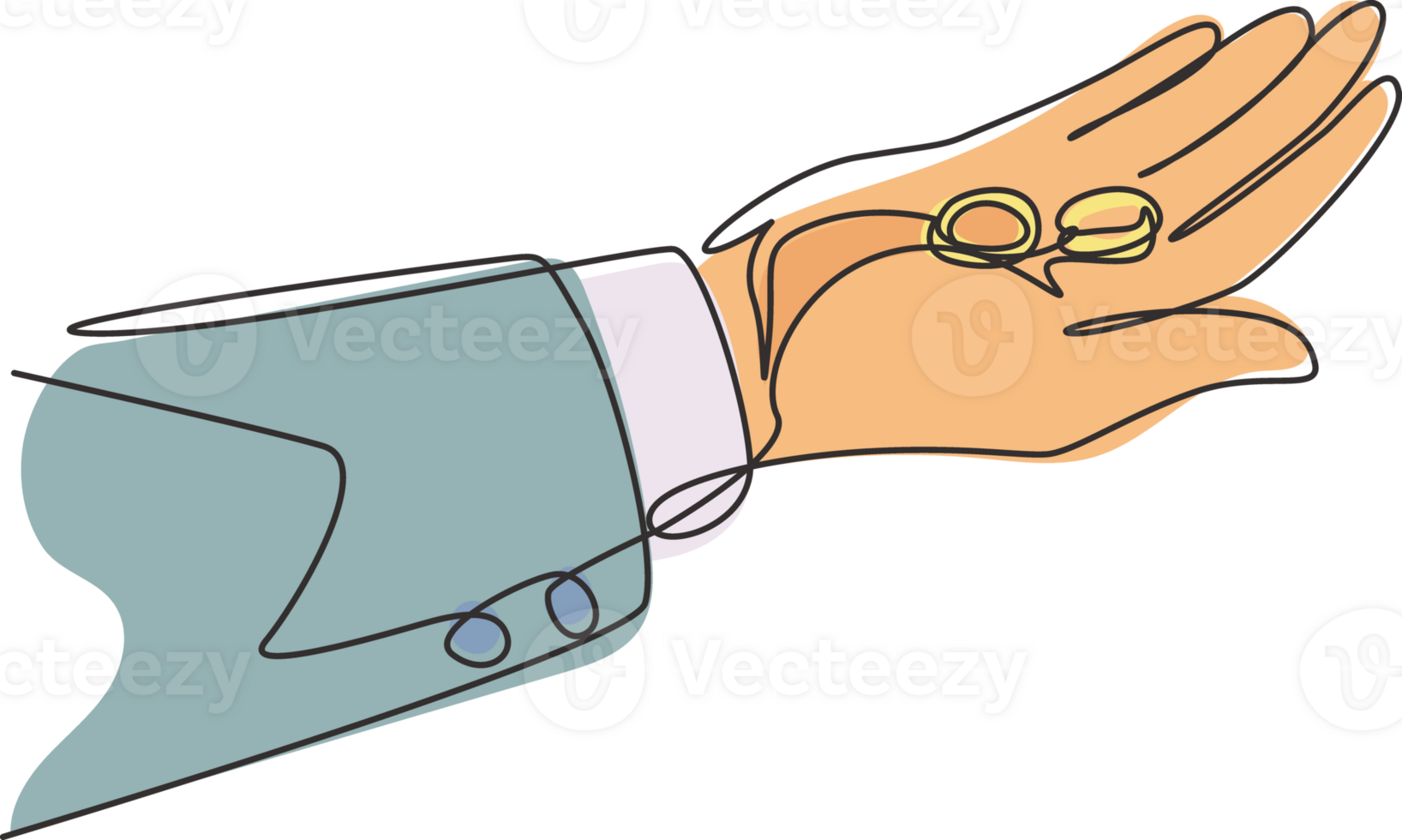 Single One Line Drawing Groom Holding Two Wedding Rings On His Hand single-one-line-drawing-groom-holding-two-wedding-rings-on-his-hand