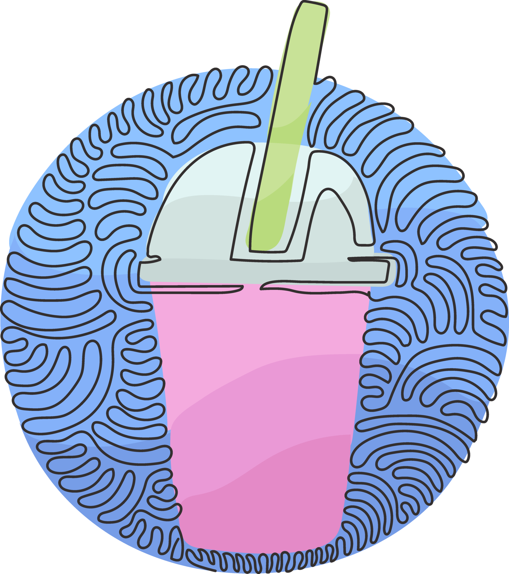 continuous-one-line-drawing-cute-boba-bubble-milk-tea-delicious-pearl