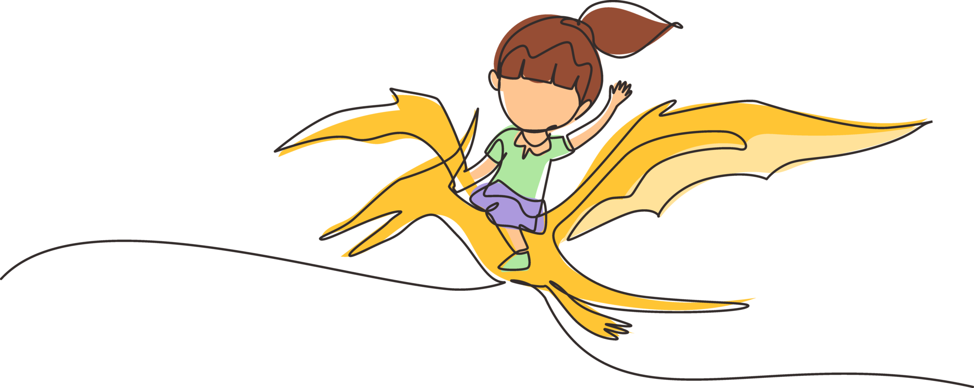 Pterodactyl Flying Dragon Illustration PNG Images