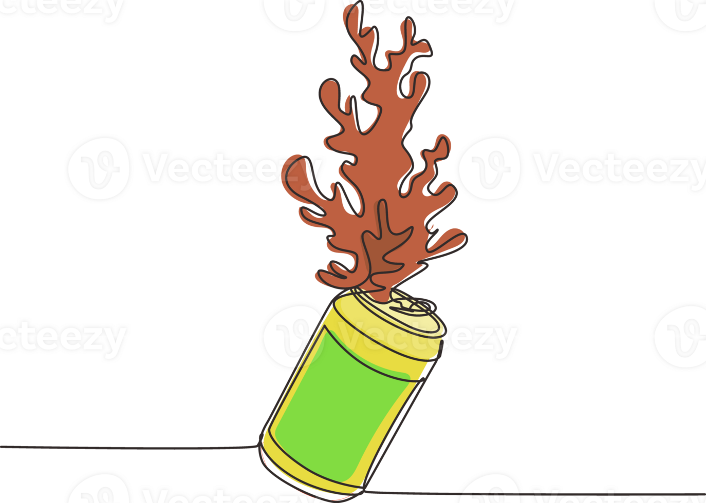 kontinuierlich einer Linie Zeichnung Cola planschen aus von ein
