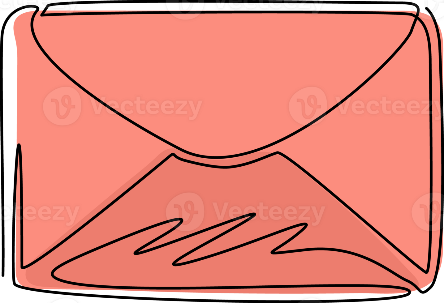 Single one line drawing closed mail envelope icon. Not read incoming message. Decoration for greeting cards, posters, prints for clothes. Modern continuous line draw design graphic illustration png