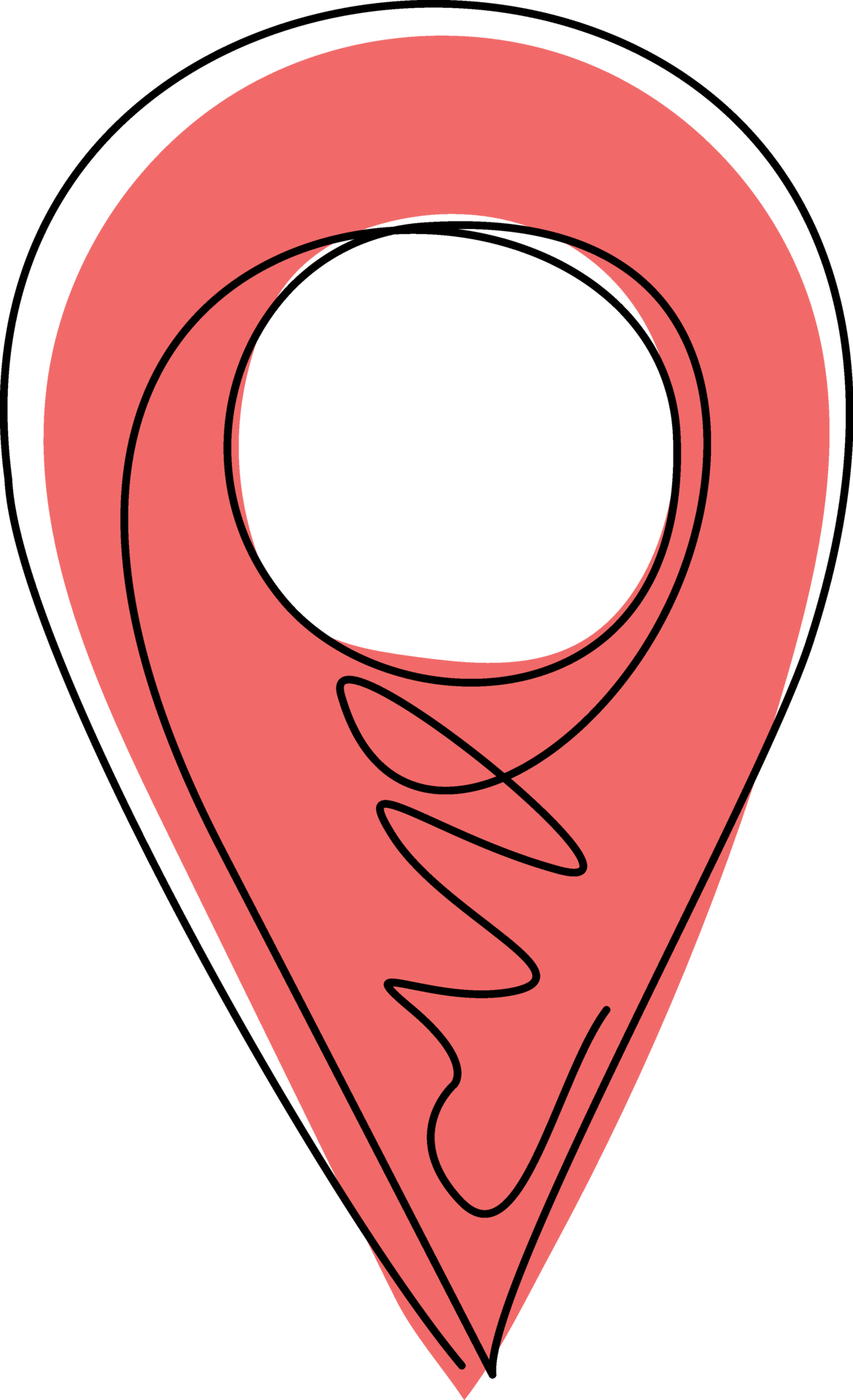 Single one line drawing Pin of - Single One Line Drawing Pin Of Map Icon Of Drop Pin Place Of Location Geo Point For Position And Navigation Pinpoint Place On Map Symbol Of Travel Direction Continuous Line Draw Design Png