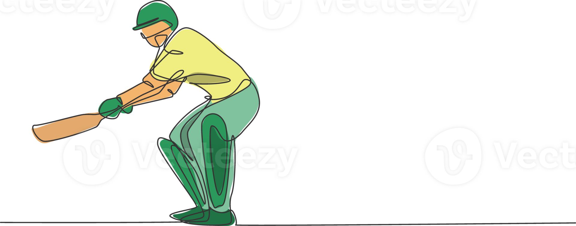 One single line drawing of young energetic woman baseball player practice to hit the ball illustration. Sport training concept. Modern continuous line draw design for baseball tournament banner png