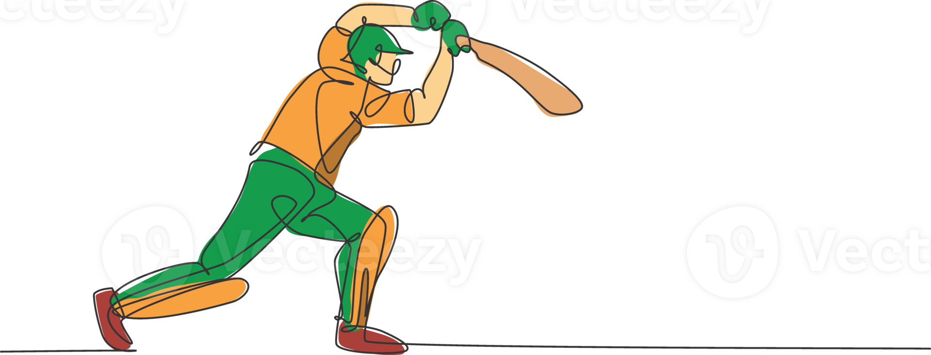 Single continuous line drawing young agile woman baseball player practice to hit the ball. Sport exercise concept. Trendy one line draw design graphic illustration for baseball promotion media png