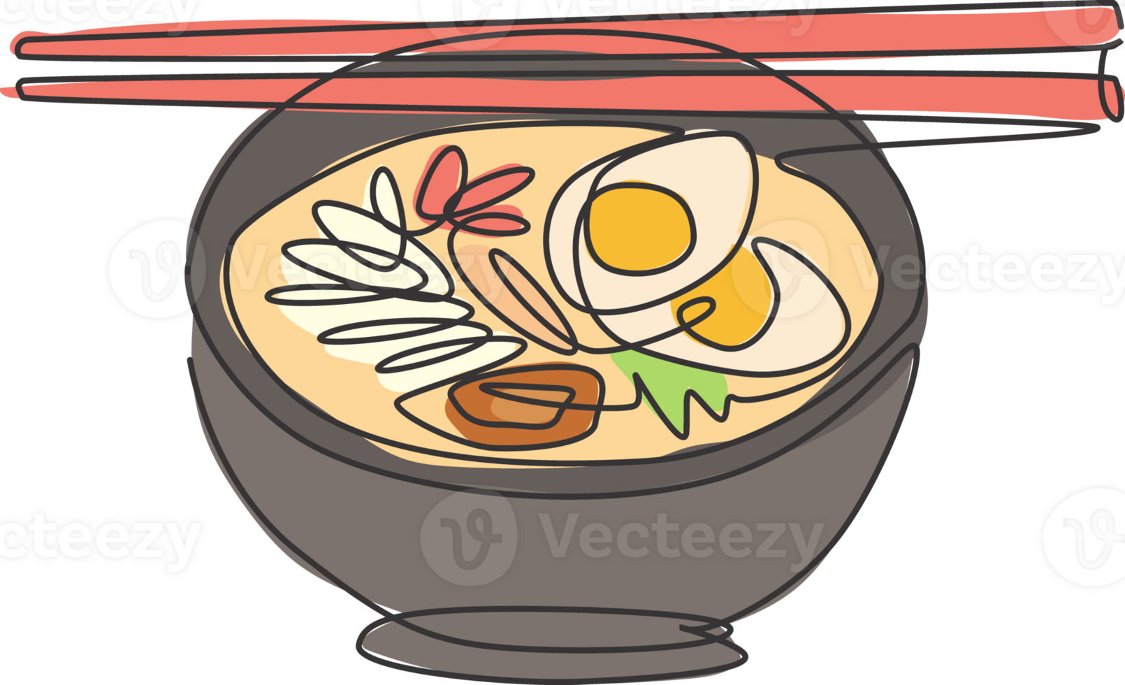 One single line drawing of fresh Chinese dumpling logo graphic illustration. Asian food cafe menu and restaurant badge concept. Modern continuous line draw design street food logotype png