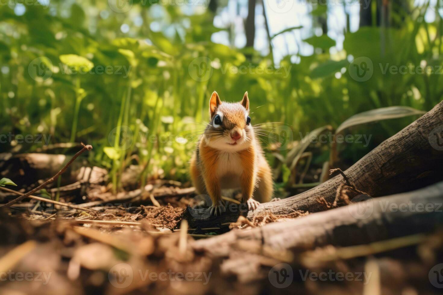 ardillas en naturaleza, nacional geografía, amplio vida animales ai generado. foto