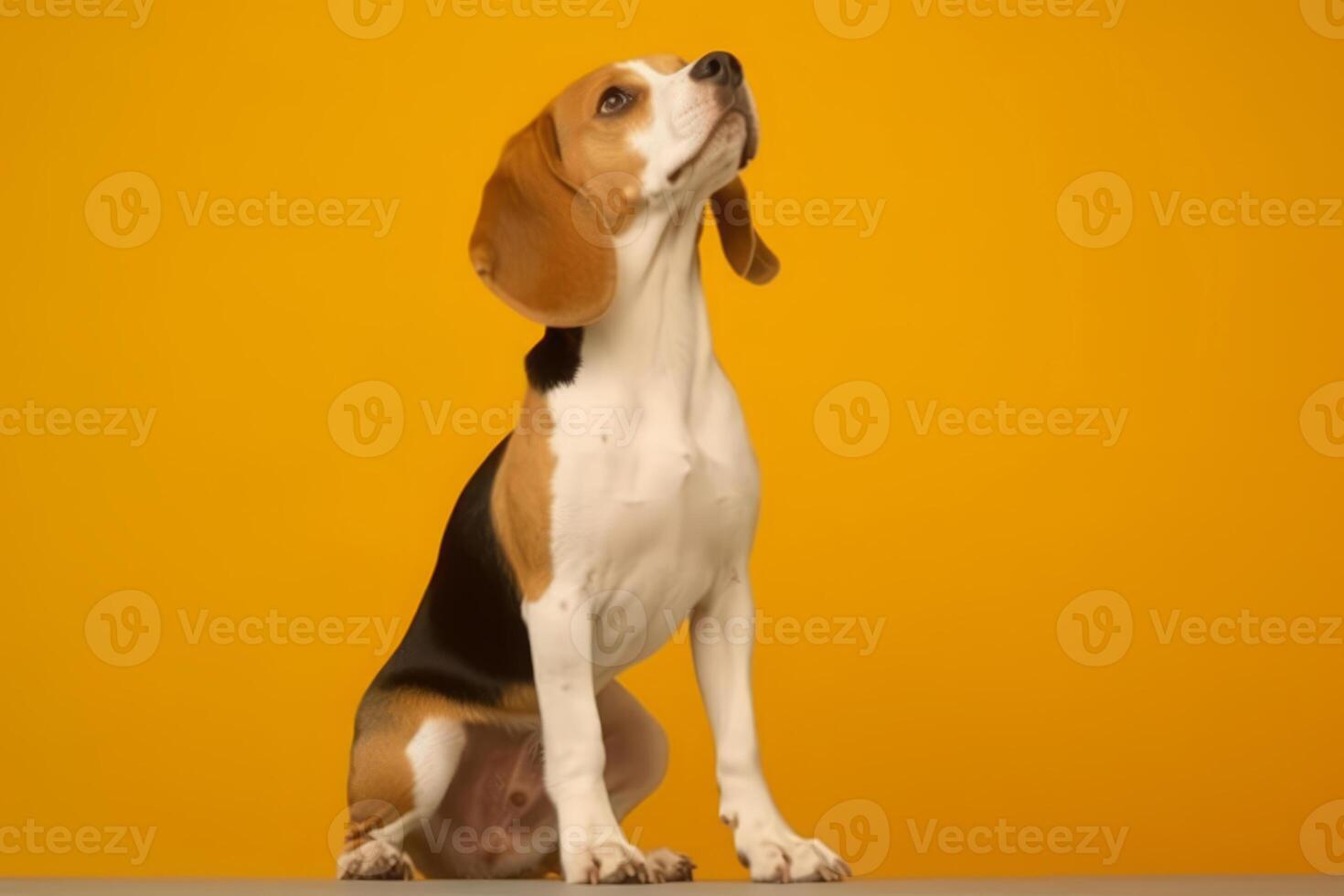 linda beagle en naturaleza, nacional geografía, amplio vida animales ai generado. foto