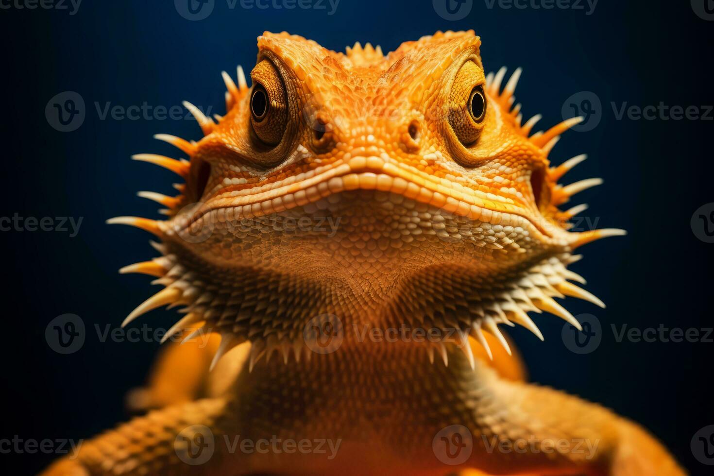 Bearded Dragon in nature, national geography, Wide life animals. AI Generated. photo