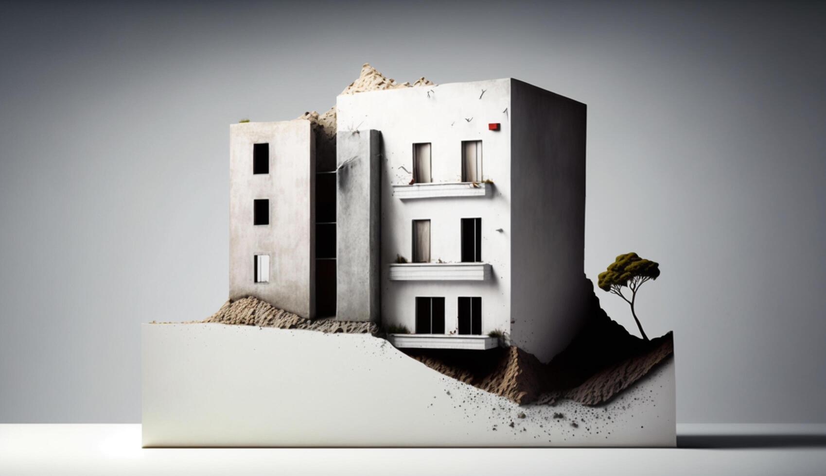 Free photo of real estate or property for template, social media design, architect designing and building a model house,