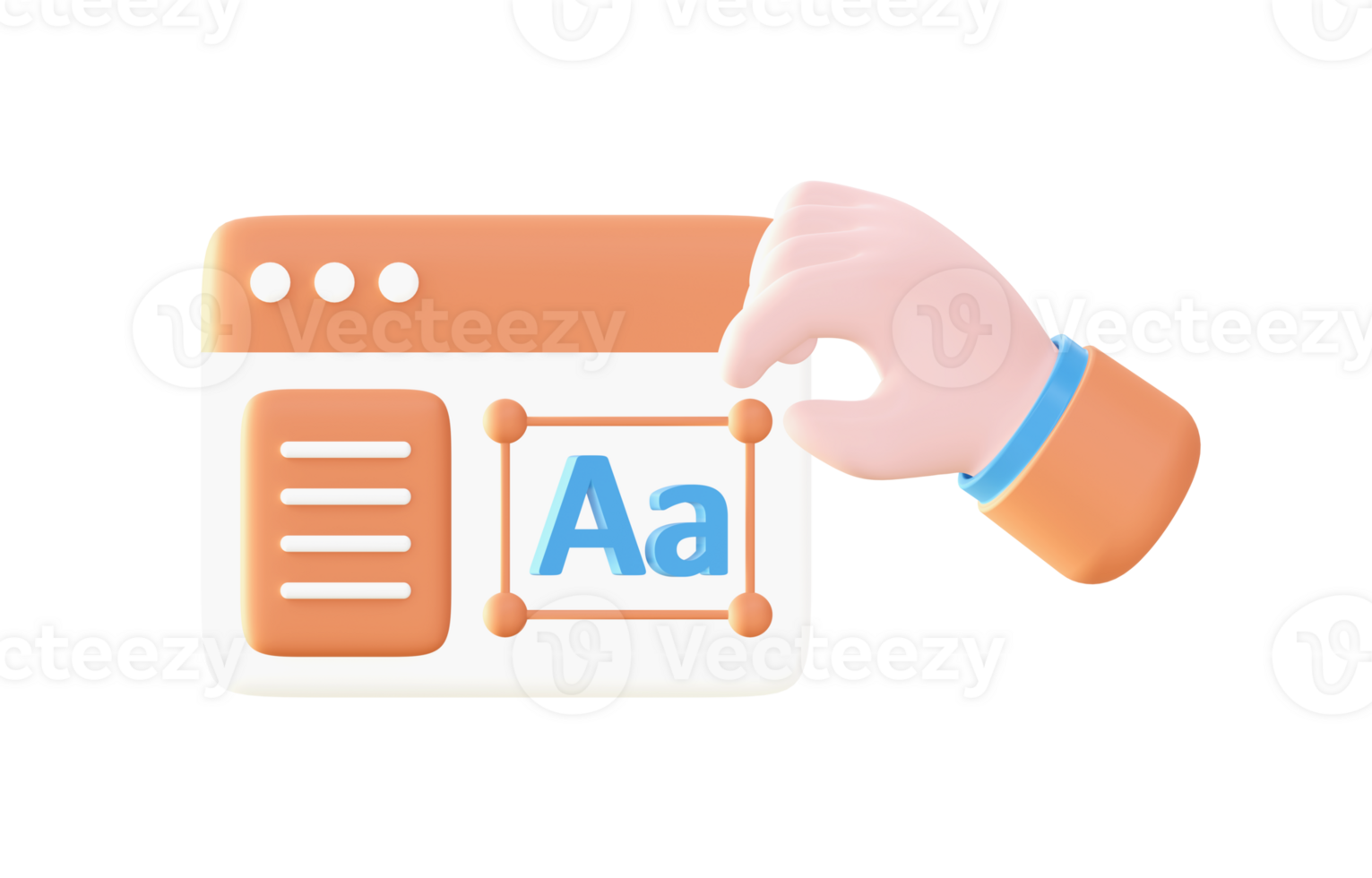 3d Creative designer hand icon for UI UX web mobile apps social media ads design png
