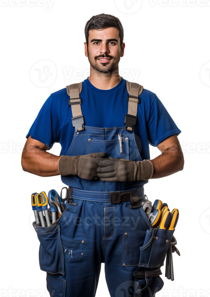 Attractive worker isolated png