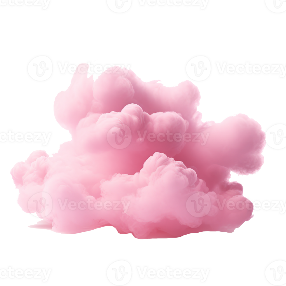 Pink cloud isolated png