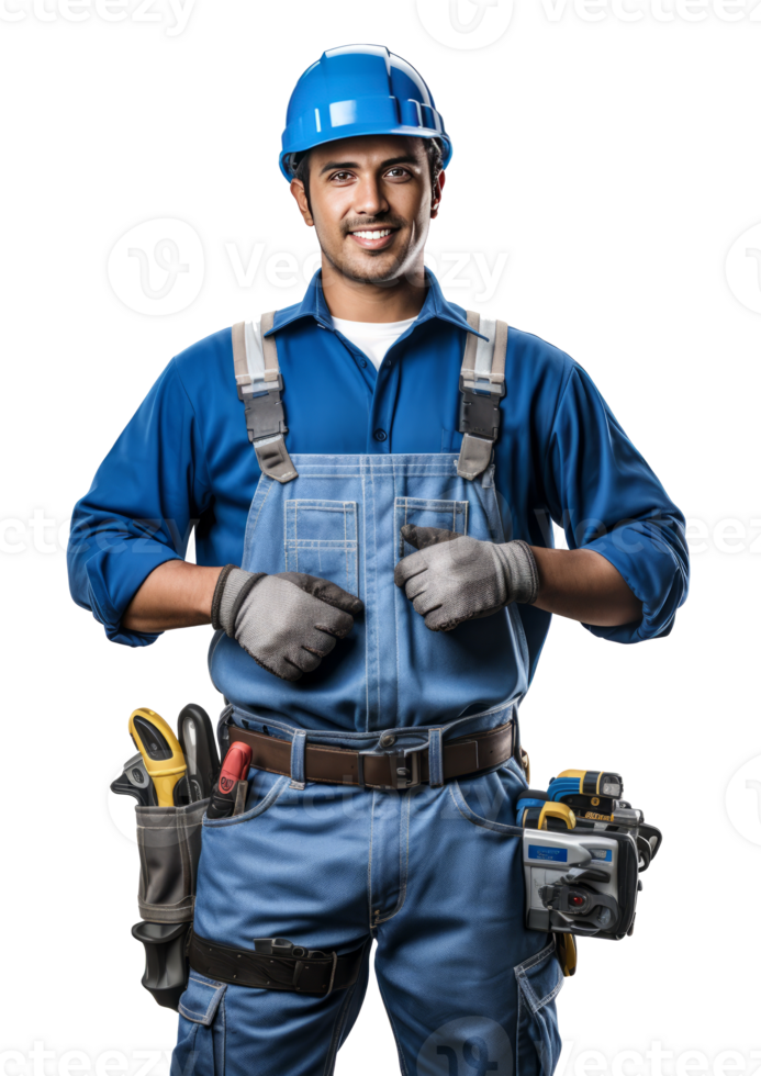 Attractive worker isolated png