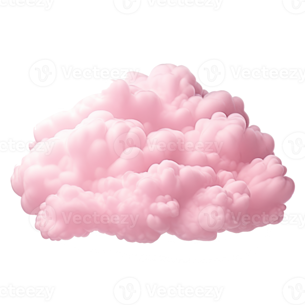 Pink cloud isolated png