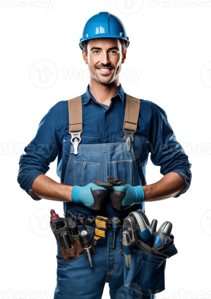 Attractive worker isolated png