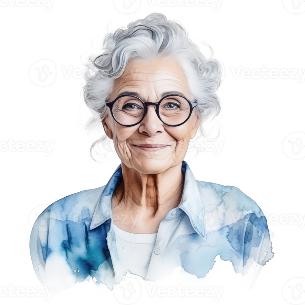 Elderly woman isolated png