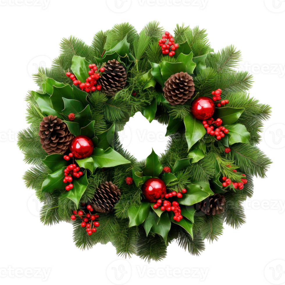 Christmas wreath isolated png