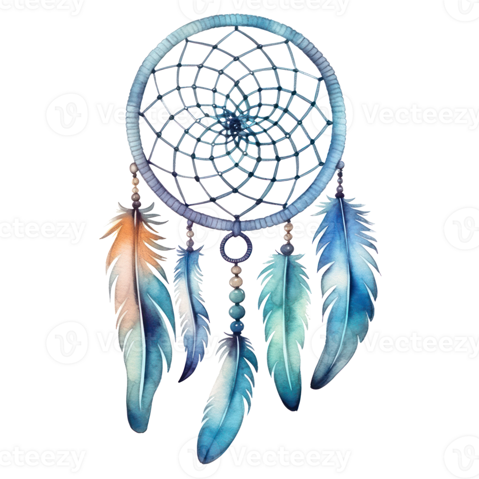 Watercolor dream catcher isolated png