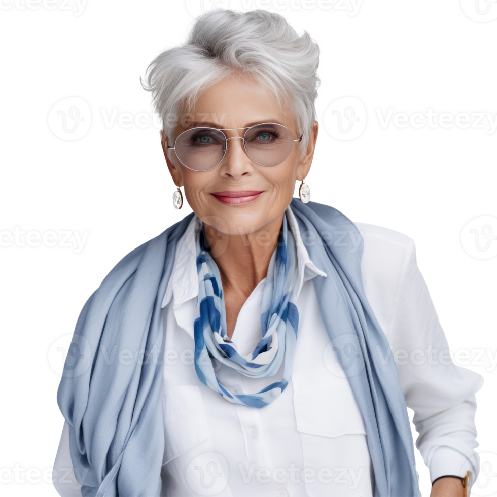 Elderly woman isolated png