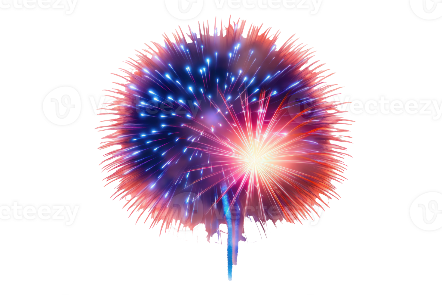 Colorful fireworks isolated png