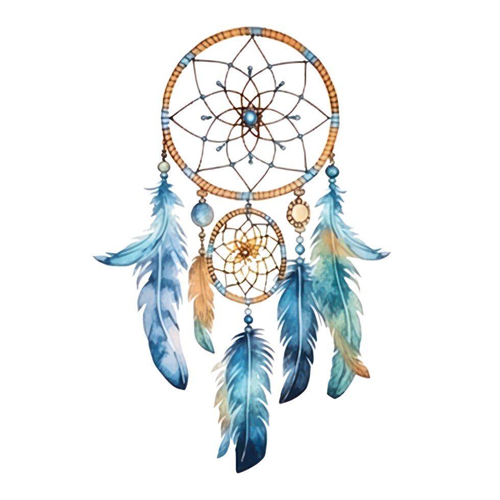 Watercolor dream catcher isolated png